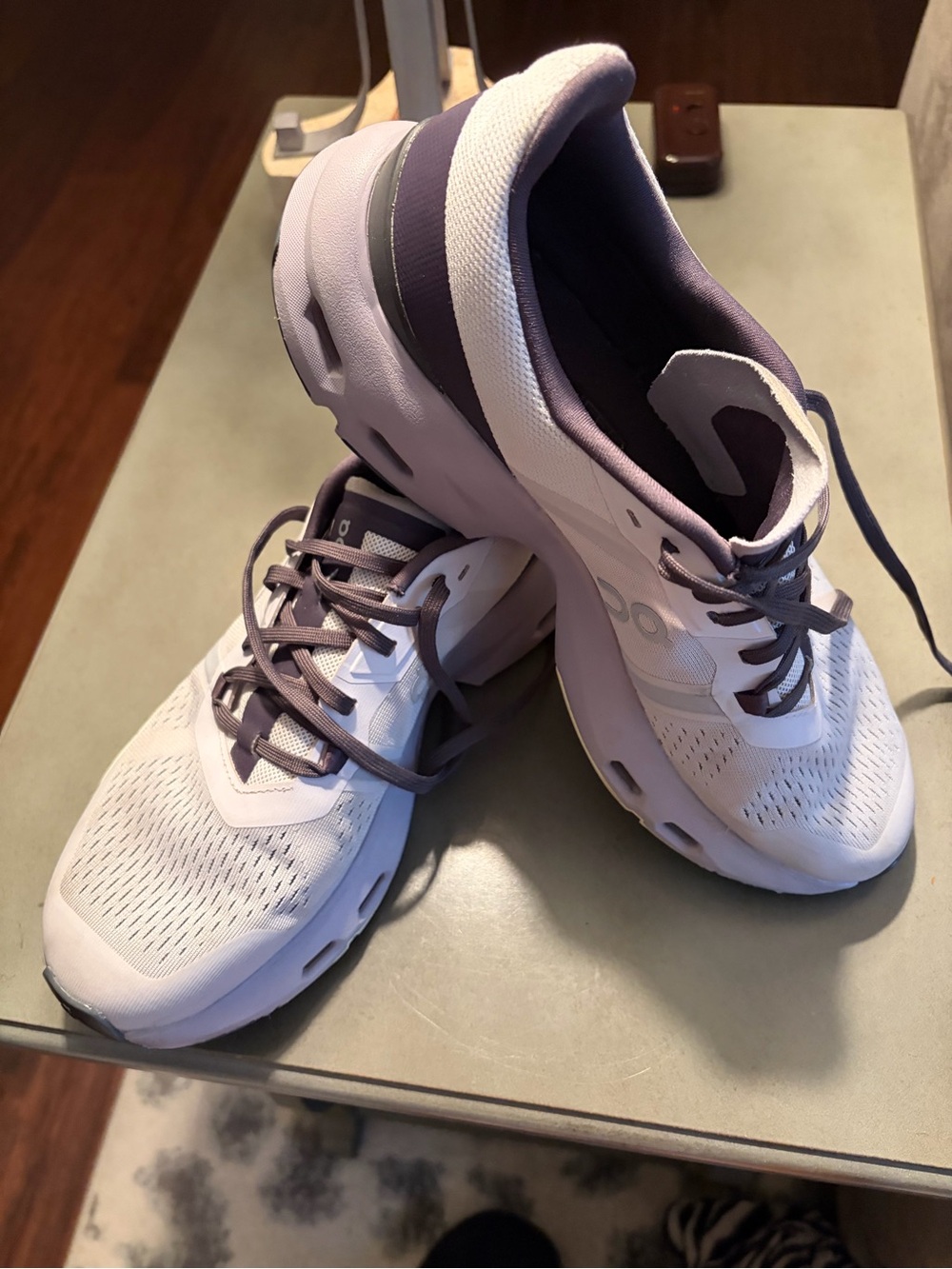 On Running Women's Athletic Sneakers in Light Lavender and Deep Purple